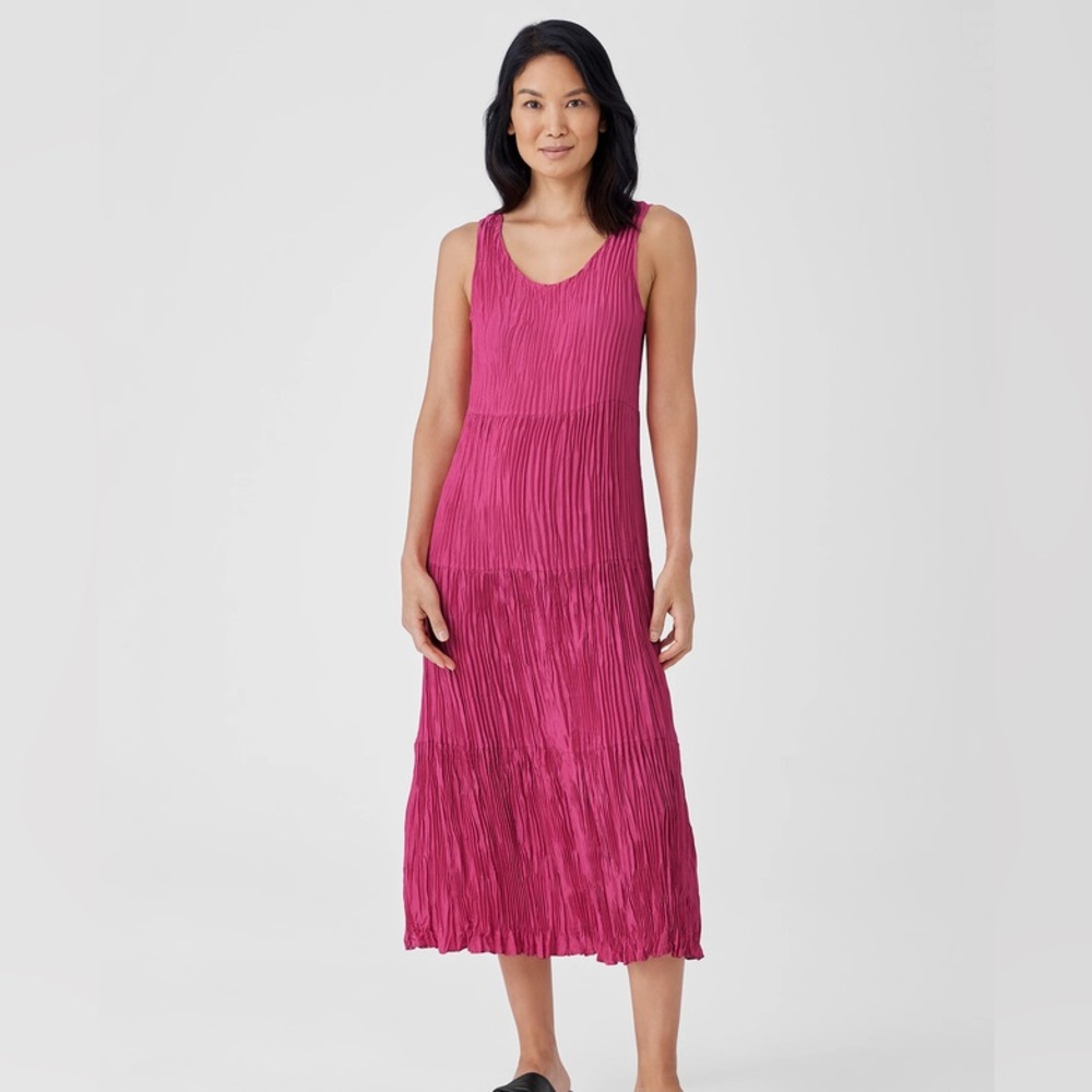 Eileen Fisher XXS pink Crepe Silk Dress